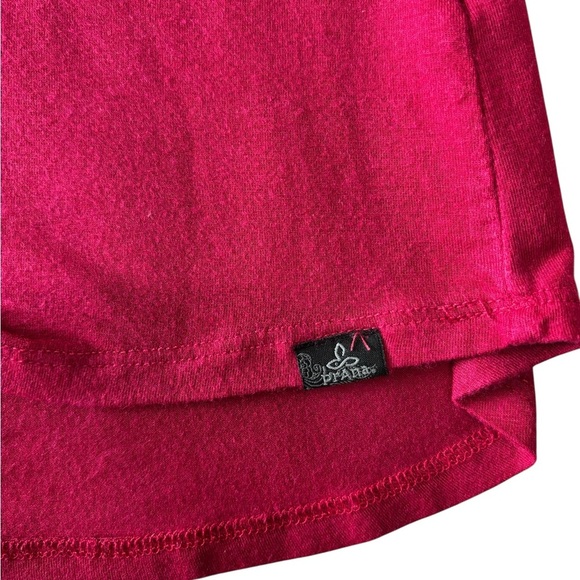 Prana Women's Long Sleeve Scoop Neck T-Shirt Athleisure Casual Stretch Pink M - Picture 6 of 9